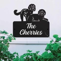 Steel "Pair Of Cockapoos" Dog House Name Sign 9 Steel "Pair Of Cockapoos" Dog House Name Sign -House Sign Discount Store steel 22pair of cockapoos 22 dog house name sign 4