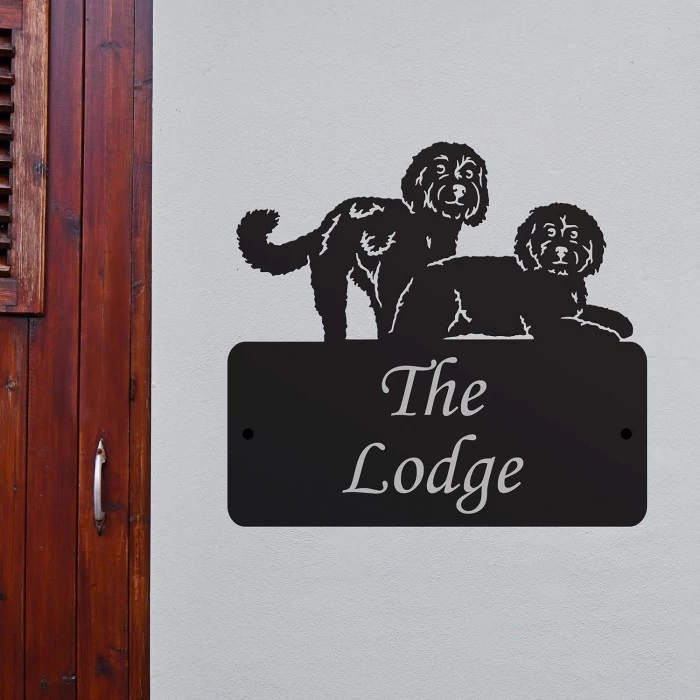 Steel "Pair Of Cockapoos" Dog House Name Sign 7 Steel "Pair Of Cockapoos" Dog House Name Sign - Image 5