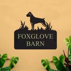 Steel Boxer Dog House Name Sign -House Sign Discount Store steel boxer dog house name sign 3