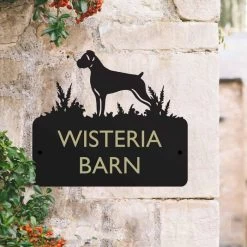 Steel Boxer Dog House Name Sign -House Sign Discount Store steel boxer dog house name sign 4