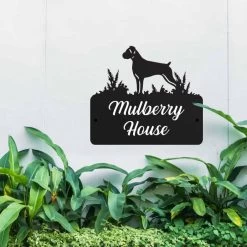 Steel Boxer Dog House Name Sign -House Sign Discount Store steel boxer dog house name sign 5