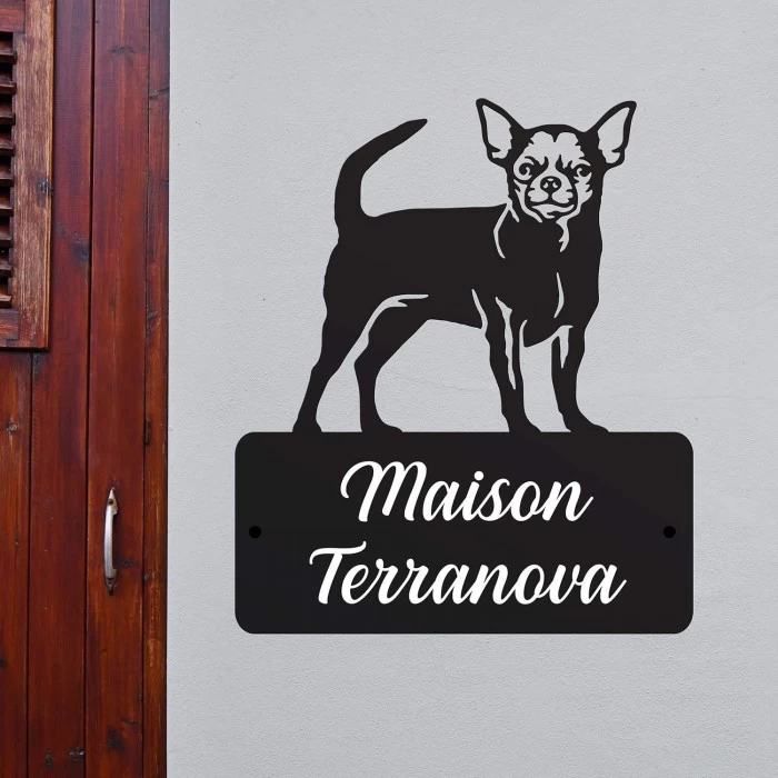 Steel Chihuahua Dog House Name Sign 7 Steel Chihuahua Dog House Name Sign - Image 5