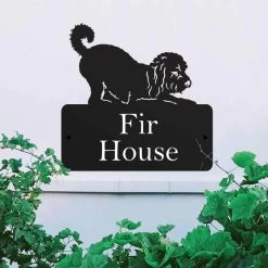 Steel Playful Cockapoo Dog House Name Sign -House Sign Discount Store steel playful cockapoo dog house name sign 2
