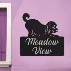 Steel Playful Cockapoo Dog House Name Sign -House Sign Discount Store steel playful cockapoo dog house name sign 5