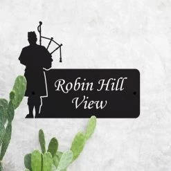Steel Scottish Bagpipe Player House Name Sign -House Sign Discount Store steel scottish bagpipe player house name sign 3
