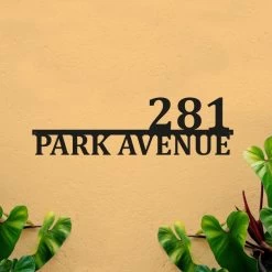 Personalised Modern House & Number Street Name Sign -House Sign Discount Store steet sign bcmw 2