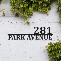 Personalised Modern House & Number Street Name Sign -House Sign Discount Store steet sign bcmw 3