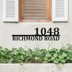 Personalised Modern House & Number Street Name Sign -House Sign Discount Store steet sign bcmw 4