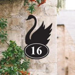 Swan Iron House Number Sign 9 Swan Iron House Number Sign -House Sign Discount Store swan iron house number sign 2
