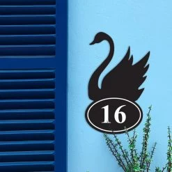 Swan Iron House Number Sign 11 Swan Iron House Number Sign -House Sign Discount Store swan iron house number sign 3
