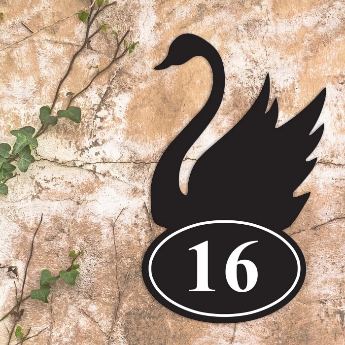 Swan Iron House Number Sign 4 Swan Iron House Number Sign - Image 2