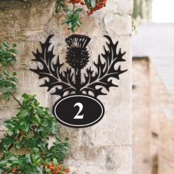 Thistle Iron House Number Sign -House Sign Discount Store thistle iron house number sign 2