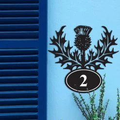Thistle Iron House Number Sign -House Sign Discount Store thistle iron house number sign 3