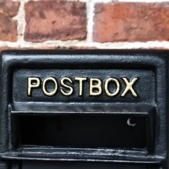 Traditional Black & Gold Wall Mounted Post Box -House Sign Discount Store traditional black gold wall mounted post box 5