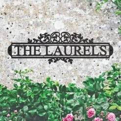 Traditional Foliage House Name Sign -House Sign Discount Store traditional foliage house name signs standard 3