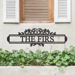Traditional Foliage House Name Sign -House Sign Discount Store traditional foliage house name signs standard 5