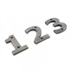 Antique Pewter Numerals - 3"