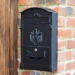 "Midnight Thunder" Dawson Lodge Post Box - 47cm -House Sign Discount Store ukbr033 dawsons lodge post box in black