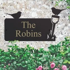 Robin Iron House Name Sign -House Sign Discount Store ukhna017 robin wall mounted house sign 3