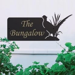 Pheasant Iron House Name Sign -House Sign Discount Store ukhna038 phesant wall mounted house sign 1