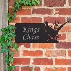 Pheasant Iron House Name Sign -House Sign Discount Store ukhna038 phesant wall mounted house sign 2