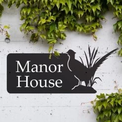 Pheasant Iron House Name Sign -House Sign Discount Store ukhna038 phesant wall mounted house sign 4
