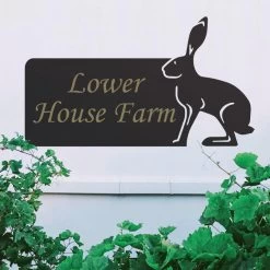 Hare Iron House Name Sign -House Sign Discount Store ukhna267 hare house sign 2