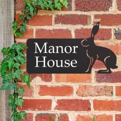 Hare Iron House Name Sign -House Sign Discount Store ukhna267 hare house sign 3