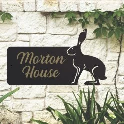 Hare Iron House Name Sign -House Sign Discount Store ukhna267 hare house sign 5