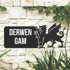 Welsh Dragon Iron House Name Sign -House Sign Discount Store ukhna354 welsh dragon wall mounted house sign 5