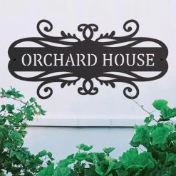 Scroll Design Iron House Name Sign 11 Scroll Design Iron House Name Sign -House Sign Discount Store ukhna scroll design house name sign bcmw 1