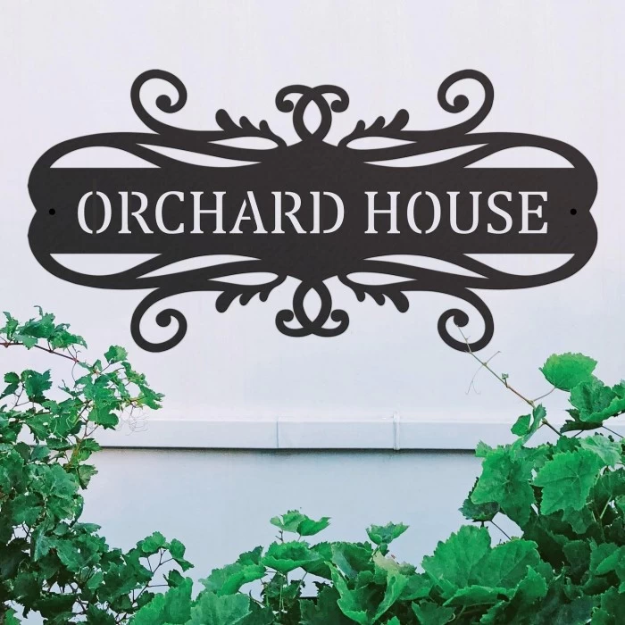 Scroll Design Iron House Name Sign 6 Scroll Design Iron House Name Sign - Image 4