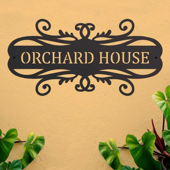 Scroll Design Iron House Name Sign 7 Scroll Design Iron House Name Sign - Image 5