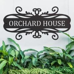 Scroll Design Iron House Name Sign 10 Scroll Design Iron House Name Sign -House Sign Discount Store ukhna scroll design house name sign bcmw 4