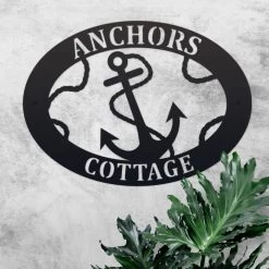 Anchor Iron Oval House Name Sign 12 Anchor Iron Oval House Name Sign -House Sign Discount Store ukhno017 oval anchor house sign 2