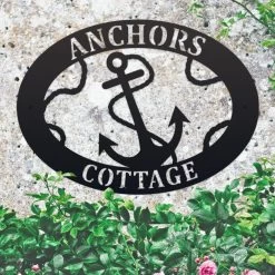 Anchor Iron Oval House Name Sign 9 Anchor Iron Oval House Name Sign -House Sign Discount Store ukhno017 oval anchor house sign 4