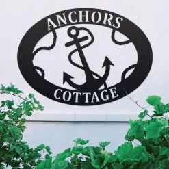 Anchor Iron Oval House Name Sign 11 Anchor Iron Oval House Name Sign -House Sign Discount Store ukhno017 oval anchor house sign 6