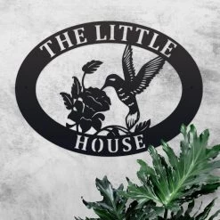 Hummingbird Iron Oval House Sign -House Sign Discount Store ukhno043 oval hummingbird house sign 6
