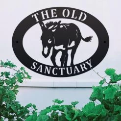 Donkey Iron Oval House Name Sign 9 Donkey Iron Oval House Name Sign -House Sign Discount Store ukhno085 oval donkey house sign 1