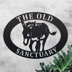 Donkey Iron Oval House Name Sign 13 Donkey Iron Oval House Name Sign -House Sign Discount Store ukhno085 oval donkey house sign 3