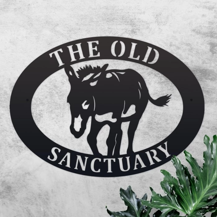 Donkey Iron Oval House Name Sign 8 Donkey Iron Oval House Name Sign - Image 6