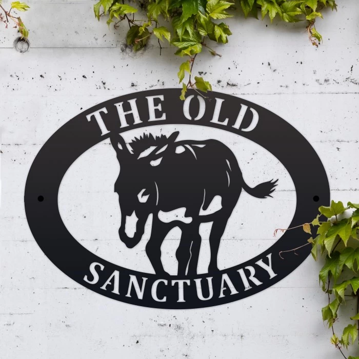 Donkey Iron Oval House Name Sign 5 Donkey Iron Oval House Name Sign - Image 3