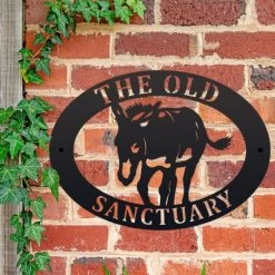 Donkey Iron Oval House Name Sign 12 Donkey Iron Oval House Name Sign -House Sign Discount Store ukhno085 oval donkey house sign 6