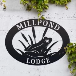 Frog Iron Oval House Name Sign -House Sign Discount Store ukhno088 oval frog house sign 2