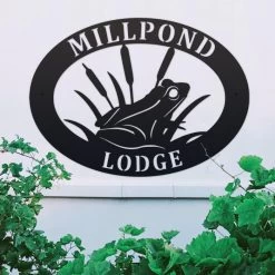 Frog Iron Oval House Name Sign -House Sign Discount Store ukhno088 oval frog house sign 6