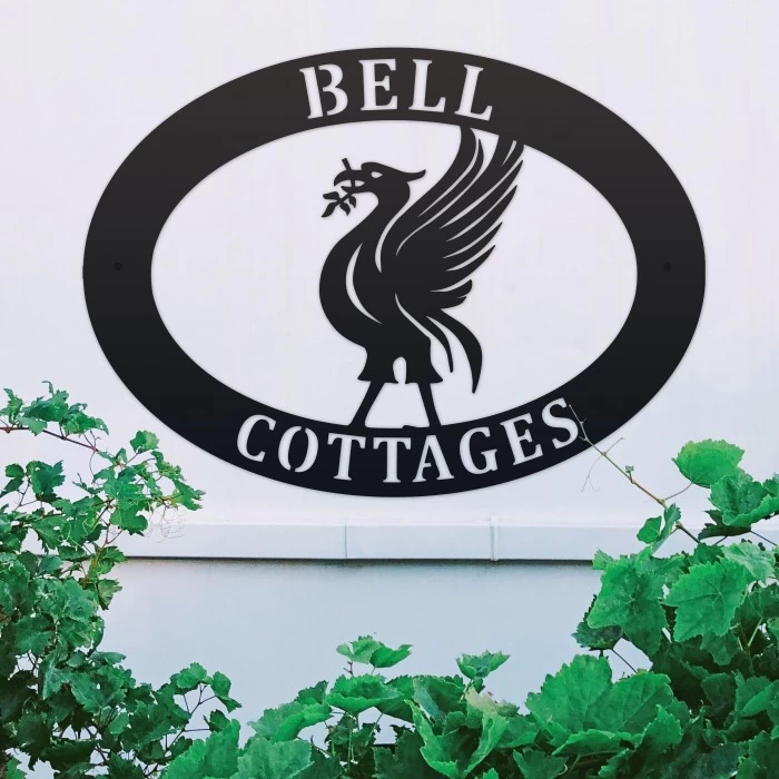 Black 'Liver Bird' Iron Oval House Name Sign 7 Black 'Liver Bird' Iron Oval House Name Sign - Image 5