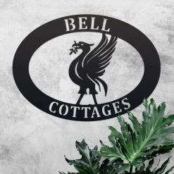 Black 'Liver Bird' Iron Oval House Name Sign 9 Black 'Liver Bird' Iron Oval House Name Sign -House Sign Discount Store ukhno101 oval liverbird house sign 6