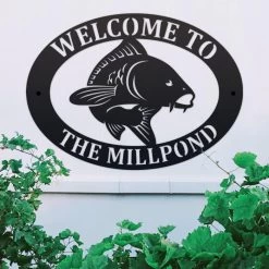 Black 'Koi Carp Fish' Iron Oval House Name Sign 10 Black 'Koi Carp Fish' Iron Oval House Name Sign -House Sign Discount Store ukhno129 oval koi house sign 3