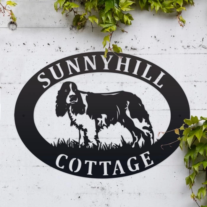 English Springer Spaniel Iron Oval House Name Sign 7 English Springer Spaniel Iron Oval House Name Sign - Image 5