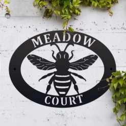 Black 'Bumblebee' Iron Oval House Sign 10 Black 'Bumblebee' Iron Oval House Sign -House Sign Discount Store ukhno153 oval bumblebee house sign 4